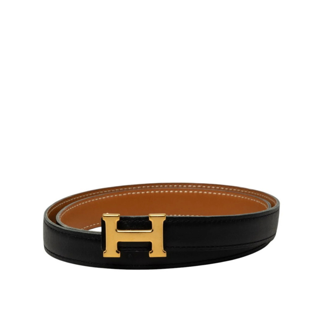 Hermes Constance H-belt, reversible, size 75, with "Z" stamp, 1996, black/bro...